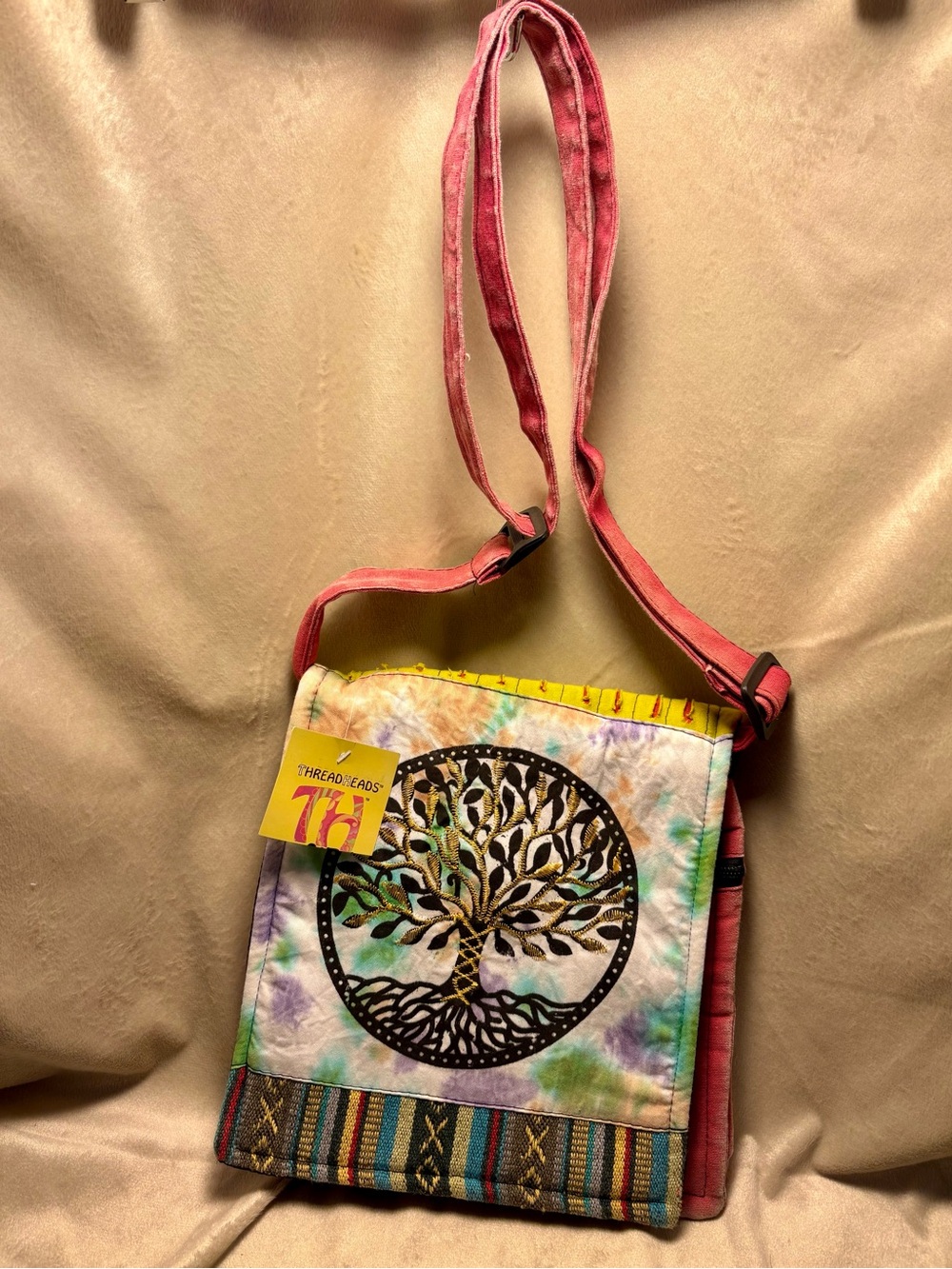 Threadheads Dreamcatcher Patchwork Crossbody Boho Festival Bag Fair Trade